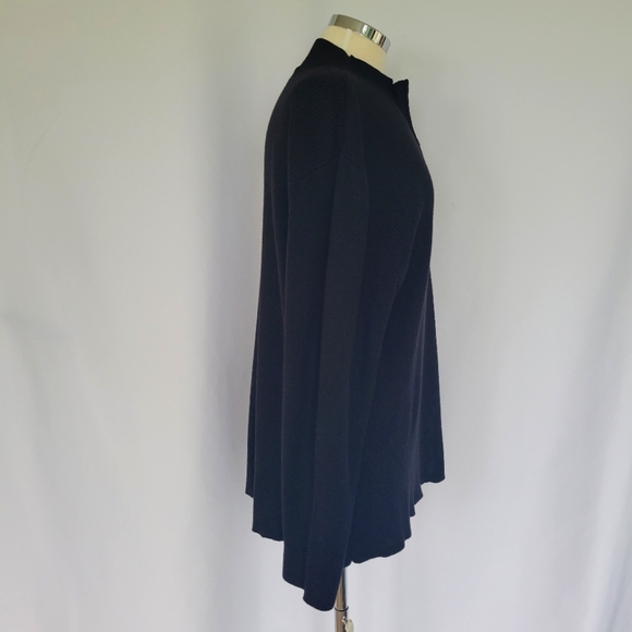 Jones NY Cotton Blk 3/4 Zip Sweater 3X - Picture 2 of 7